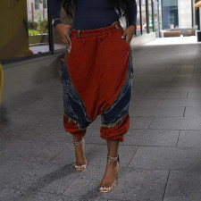 Patchwork Denim Loose Harlen Jeans LSD-LD2465