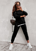 Solid Color Long SleeveTwo Piece Pants Set BS-YZ1423