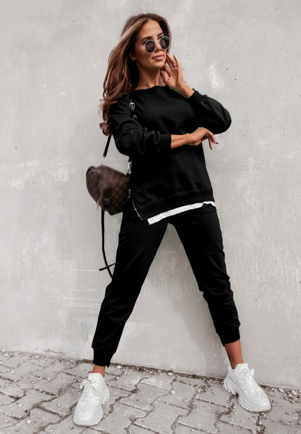 Solid Color Long SleeveTwo Piece Pants Set BS-YZ1423