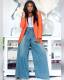Fashion Loose Washed Wide Leg Jeans GYLN-0811