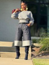 O Neck Long Sleeve Short Sweatshirts GYLN-0312