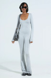 Long Sleeve Backless Yoga Sport Jumpsuit GQLK-0597