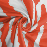 Zebra-Print Sleeveless Maxi Dress QHMD-3146