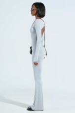 Long Sleeve Backless Yoga Sport Jumpsuit GQLK-0597