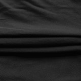 Square Neck Solid Color Split Midi Dress QHMD-3228