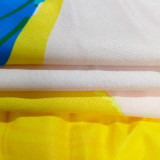 Plus Size Off Shoulder Print Bat Sleeve Mini Dress QHMD-3009