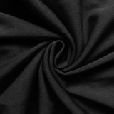 Square Neck Solid Color Split Midi Dress QHMD-3228