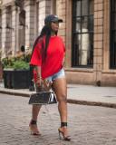 Plus Size Solid Color Loose Pullover T Shirt GYLN-38006