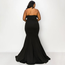 Plus Size Sexy Off-shoulder Slim Elegant Maxi Dress NNWF-7781