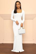 U Neck Long Sleeve Maxi Dress NIK-NK321