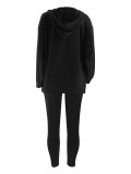 Plus Size Solid Color Vest Coats 3 Piece Pants Set OSIF-3309