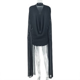 Solid Color Sleeveless Ruched Mini Dress GJYO-303968