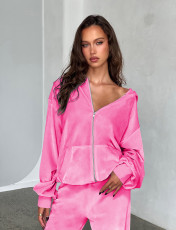 Zipper Hooded Long Sleeve Two Piece Pants Set YD-YM-018-E5