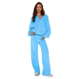 Zipper Hooded Long Sleeve Two Piece Pants Set YD-YM-018-E5