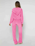 Zipper Hooded Long Sleeve Two Piece Pants Set YD-YM-018-E5