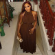 Sleeveless Solid Color Maxi Dress GJYO-303723