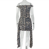 Leopard Print Sleeveless Tie Up Mini Dress GJYO-303712