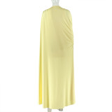 Solid-Color Ruffled Round-Neck Sleeveless Mini Dress GJYO-303838