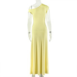 Sleeveless Solid Color Maxi Dress GJYO-303823
