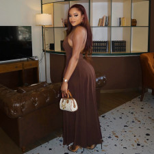 Sleeveless Solid Color Maxi Dress GJYO-303723