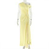 Sleeveless Solid Color Maxi Dress GJYO-303823