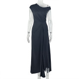 Sleeveless Solid Color Maxi Dress GJYO-303823