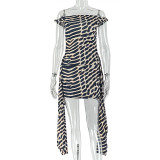 Leopard Print Sleeveless Tie Up Mini Dress GJYO-303712