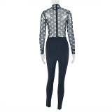 Sexy Long Sleeve Patchwork Jumpsuit GJYO-006297