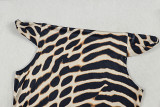 Leopard Print Sleeveless Tie Up Mini Dress GJYO-303712