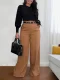 Loose Solid Color Straight Suit Pants SH-391409