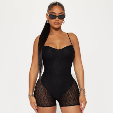 Sling Lace Patchwork Romper GSBD-D25RP147