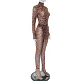 Mesh Long Sleeve Bodysuit Tight Two Piece Pants Set GSBD-D25ST200