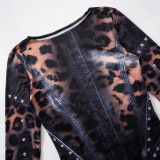 Long Sleeve Print Mini Dress GSZM-F24DS269