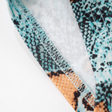Snake Print Tight Fifth Pants GSBD-D25PT151