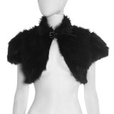 Fuzzy Short Sleeveless Tie-up Top GSZM-C25TP266