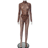 Mesh Long Sleeve Bodysuit Tight Two Piece Pants Set GSBD-D25ST200