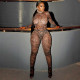 Mesh Long Sleeve Bodysuit Tight Two Piece Pants Set GSBD-D25ST200