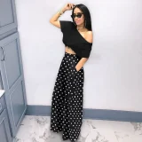 Plus Size Print Loose Wide Leg Pants SH-390198