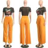 Plus Size Solid Color Loose Wide Leg Pants SH-S2018