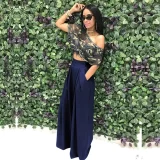 Plus Size Solid Color Loose Wide Leg Pants SH-S2018