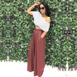 Plus Size Solid Color Loose Wide Leg Pants SH-S2018