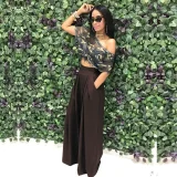 Plus Size Solid Color Loose Wide Leg Pants SH-S2018