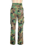 Camouflage Print Straight Pants SH-391408