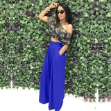 Plus Size Solid Color Loose Wide Leg Pants SH-S2018