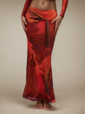 Retro Print Slim Long Skirts GZJF-6630