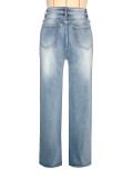 Hot Drill Straight Jeans SH-391414