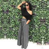 Plus Size Print Loose Wide Leg Pants SH-390198