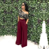 Plus Size Solid Color Loose Wide Leg Pants SH-S2018
