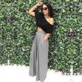 Plus Size Solid Color Loose Wide Leg Pants SH-S2018