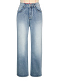 Hot Drill Straight Jeans SH-391414
